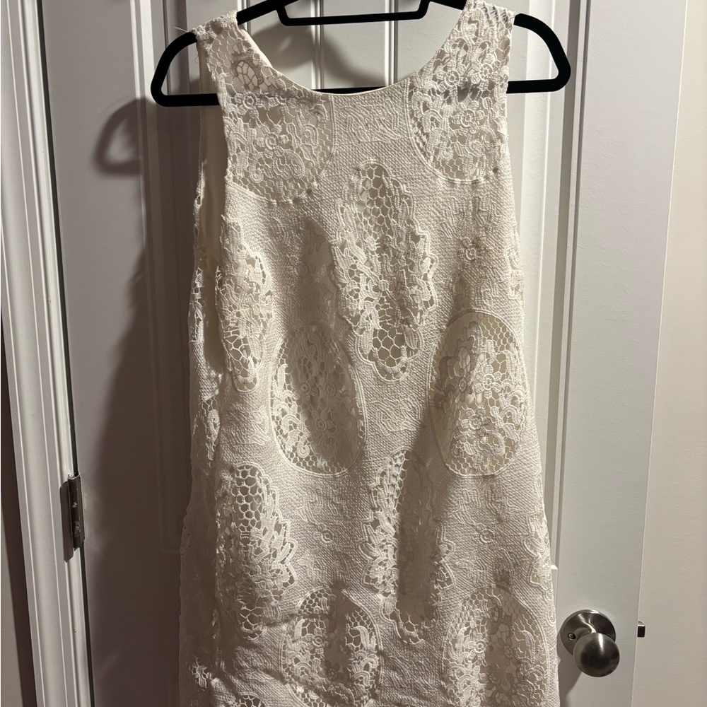 Elegant White Lace Dress